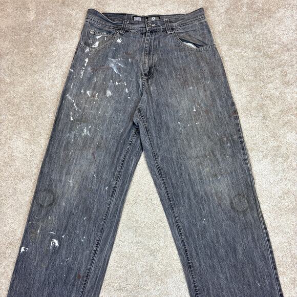 Vintage Southpole Y2K Baggy Paint Splatter Jeans Men's 34x30 Grunge Hip Hop - Picture 2 of 11